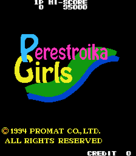 Perestroika Girls Arcade Screenshot: Title screen.