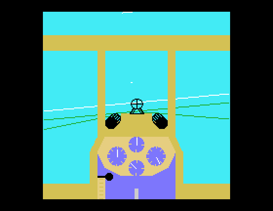Spad XIII TI-99/4A Screenshot: In flight...