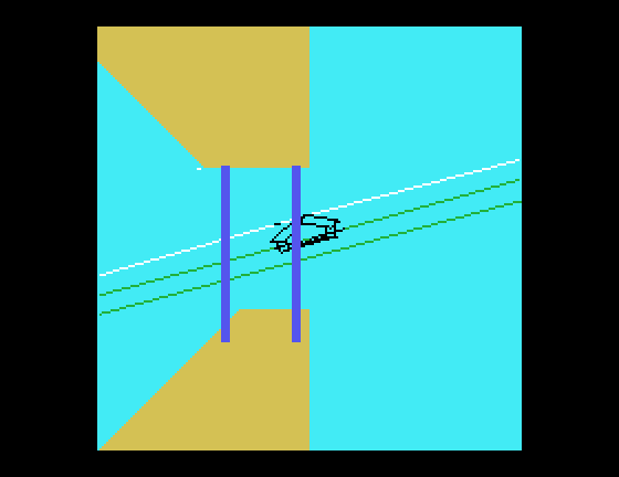 Spad XIII TI-99/4A Screenshot: View over the wing...