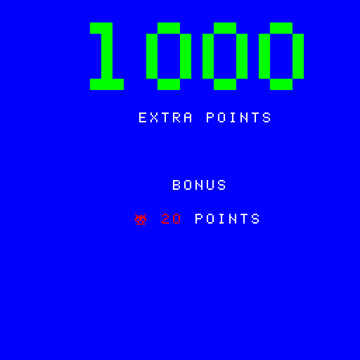 Spectar Arcade Screenshot: End of level bonus points!
