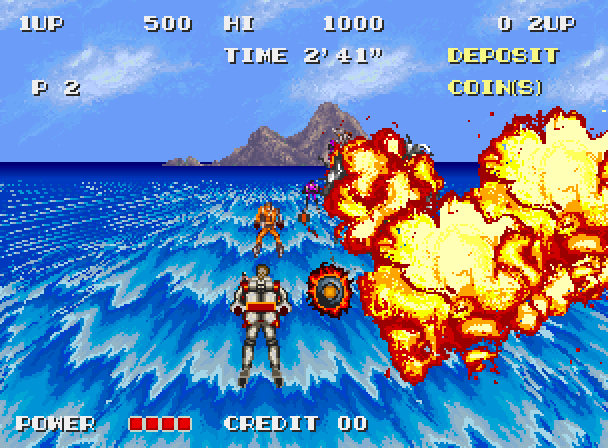 S.P.Y. Special Project Y Arcade Screenshot: Avoid explosions!