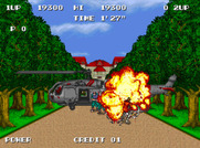 S.P.Y. Special Project Y for Arcade - Attacking another chopper at the end of the level...