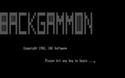 Backgammon for IBM PC/Compatibles - Title screen.