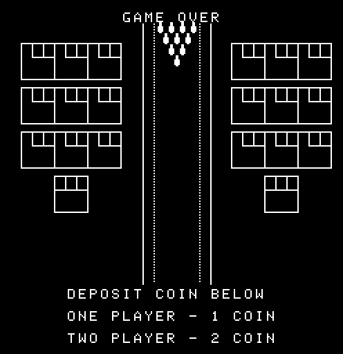 Robot Bowl Arcade Screenshot: Game attract mode.