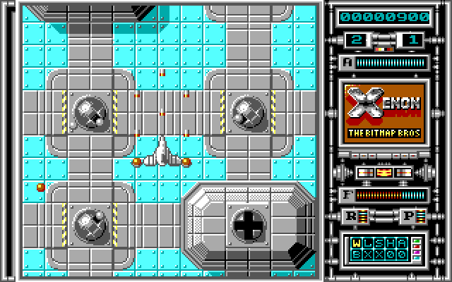 Xenon IBM PC/Compatibles Screenshot: Transform into a plane to fly over obstacles.