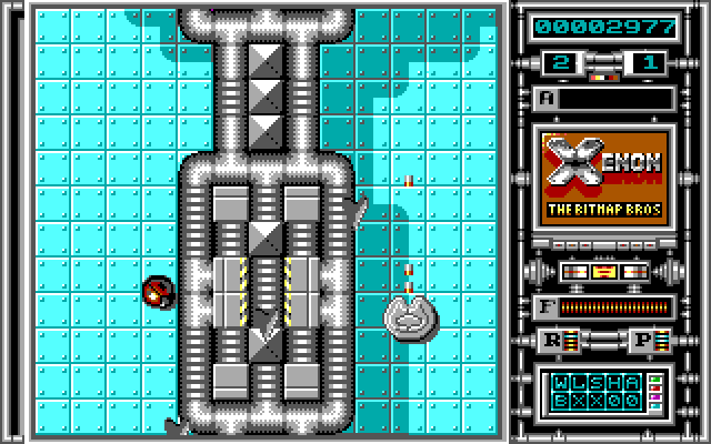 Xenon IBM PC/Compatibles Screenshot: In tank form you can't make it past some obstacles.