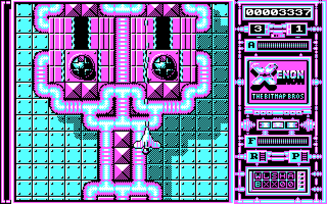 Xenon IBM PC/Compatibles Screenshot: Flying through the next area.