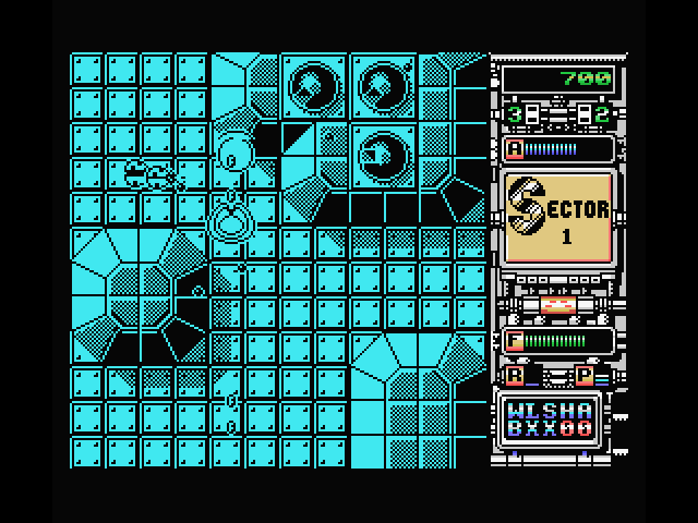 Xenon MSX Screenshot: Blasting opponents.
