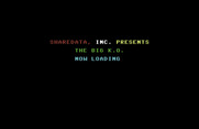 World Cup Soccer for Commodore 64 - The Big K.O. loading screen.
