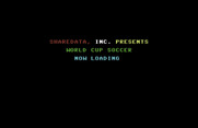 World Cup Soccer for Commodore 64 - World Cup Soccer loading screen.