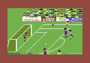 World Cup Soccer for Commodore 64 - Defending the goal...