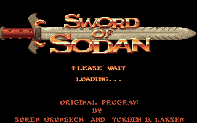 Sword of Sodan Amiga Screenshot: Loading screen.