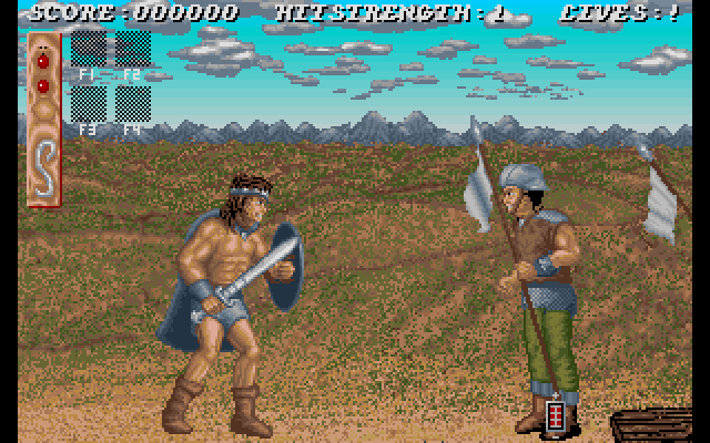 Sword of Sodan Amiga Screenshot: The first opponents you'll encounter...