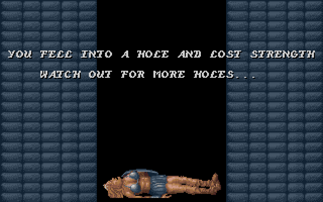 Sword of Sodan Amiga Screenshot: We told you to beware of the traps...