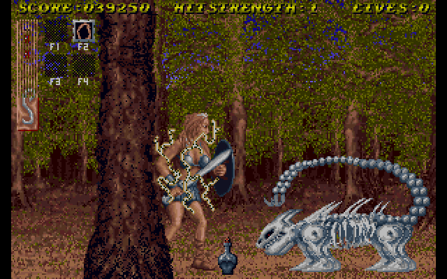 Sword of Sodan Amiga Screenshot: Lizard defeated!