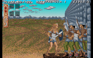 Sword of Sodan for Amiga - Fight your way into the castle...
