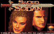 Sword of Sodan for Amiga - Title screen.