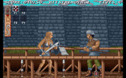 Sword of Sodan for Amiga - Avoid the spikes while fighting!