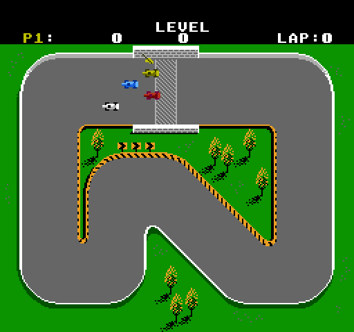 Super Sprint NES / Famicom Screenshot: Game start.