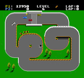 Super Sprint for NES / Famicom - Game demo of level 6.