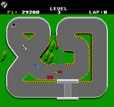 Super Sprint for NES / Famicom - Watch out for the oil on the track in the upper left!