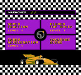 Super Sprint for NES / Famicom - Time to select some car upgrades...