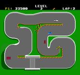 Super Sprint for NES / Famicom - The tracks become more complicated with more sharp turns as the game progresses.