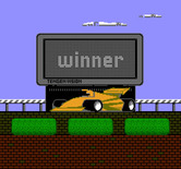 Super Sprint for NES / Famicom - Player one wins!