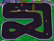 Super Sprint for Arcade - This race is trickier and the computer cars pull ahead...