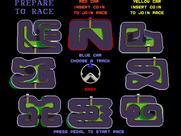Super Sprint for Arcade - Select a racing track.