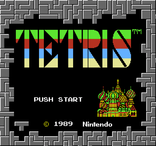 Tetris NES / Famicom Screenshot: Title screen.