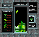Tetris for NES / Famicom - The board is filling up...