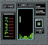 Tetris for NES / Famicom - These tall, straight pieces are usually useful!