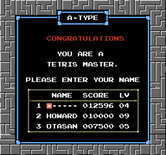 Tetris for NES / Famicom - A new high score!