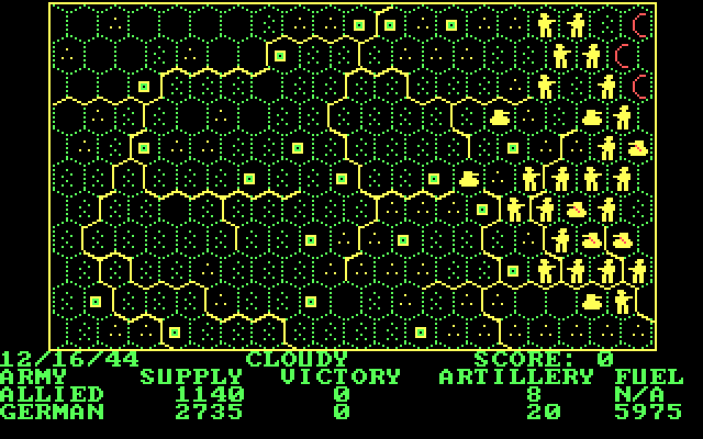 Battle of the Bulge: Tigers in the Snow, The IBM PC/Compatibles Screenshot: The game begins.