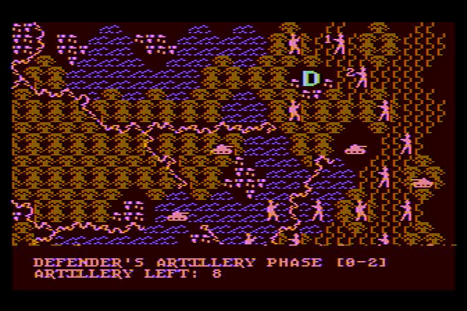 Battle of the Bulge: Tigers in the Snow, The Atari 8-bit Screenshot: Game start.