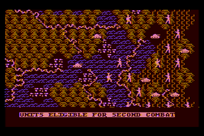 Battle of the Bulge: Tigers in the Snow, The Atari 8-bit Screenshot: Units eligible for second combat...