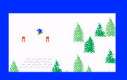 Mountain Madness: Super Pro Skiing for Intellivision - Skiing to the next gate...