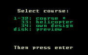Mountain Madness: Super Pro Skiing for Intellivision - Select a course.