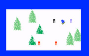 Mountain Madness: Super Pro Skiing for Intellivision - Made it through this gate!