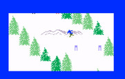 Mountain Madness: Super Pro Skiing for Intellivision - Oops, I crashed on this hill...