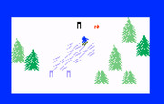 Mountain Madness: Super Pro Skiing for Intellivision - Skiing over some ice...