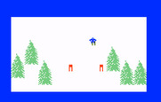 Mountain Madness: Super Pro Skiing for Intellivision - The first set of flags...