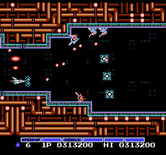 Gradius for NES / Famicom - In some areas the path is narrow...
