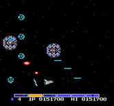 Gradius for NES / Famicom - Guardians at the end of the level.