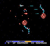 Gradius for NES / Famicom - These aliens appear in groups of 2 or 3 usually.