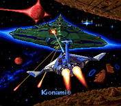 Gradius for Arcade - Introduction graphics (ROM version).