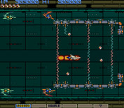 Gradius for Arcade - I'm trapped! There's no way out now, so a life will eventually be lost...