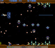 Gradius for Arcade - The shield can protect you from some enemy fire...