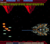 Gradius for Arcade - Blasted to smithereens by the end of level boss.